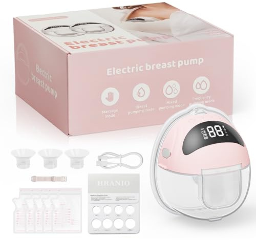 Wearable Breast Pump Electrical, Electric Breast Pump Hands Free Breast Pump with 4 Modes & 9 Levels, Low Noise Portable & Discreet Design for On-the-Go Pumping, Replaced Accessories Included (1 Pack)