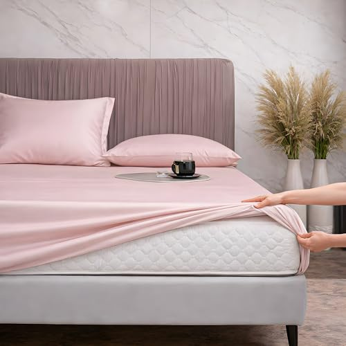 Björk Premium Spannbettlaken 180x200 cm aus 100% Bambus-Viskose, Leintuch für 20–30 cm hohe Matratzen, atmungsaktiv & weich, elastische Eckbänder