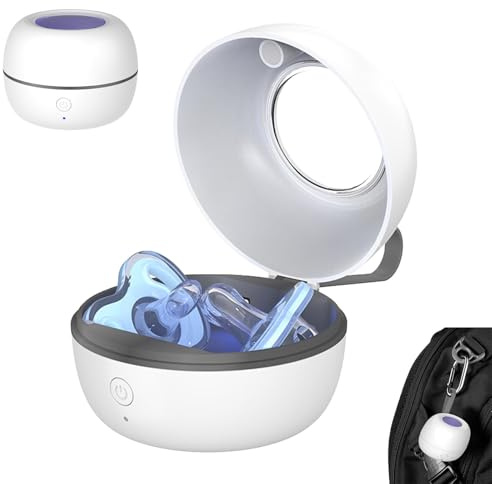 VOOMII Baby 2 UV Pod Pacifier Steriliser, Portable UV Dummy Steriliser, 3-Min 99.99% Sanitisation, Type-C Rechargeable, Baby Pacifier Steriliser On The