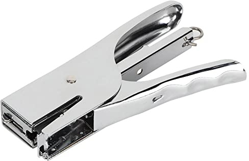 Rengue Häfttång Metallhandhäftare Zinklegering Tångtyp Bindmaskin för 20 Ark, Passar 24 6 och 26 6 Häftklamrar, Stark Penetration Ergonomiskt Grepp för Kontorsskola Hem