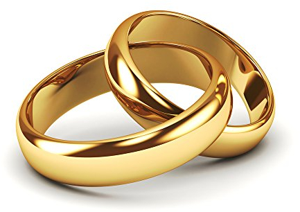 JC Trauringe Gold Plattiert I Ehe-Ringe mit kostenloser Gravur I Verlobungsringe 4mm breit inkl. Etui-Box I Herren-Ring ohne & Damen-Ring mit Zirkonia-Stein I Gr. 48 bis 72 I P858
