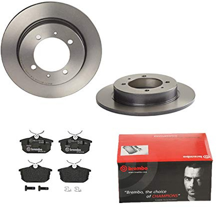 2 Bremsscheiben Voll 260 mm + Bremsbeläge Hinten von Brembo Voll (1420-53808) Bremsensatz Bremsanlage Bremsen-Kit,Bremsenset, Bremsscheiben, Bremsbeläge, Bremsen-Set, Beläge, Bremsbelag,