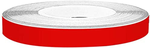 4R Quattroerre.it 10342 Wheel Trim Tiras adhesivas Reflectantes con Aplicador para Llantas de Coche, Rojo, 7 mm x 6 mt