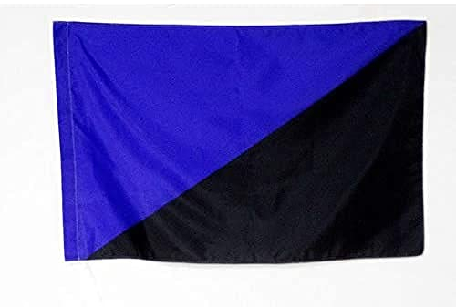 AZ FLAG - Drapeau Anarcho-transhumanisme - 150x90 cm - Drapeau Anarchiste Transhumaniste 100% Polyester Avec Fourreau et cordelette - Pavillon 110 g