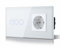 BSEED Touch Light Schalter mit Schuko Steckdose Glasrahmen Plug Sockel 3 Fach 2 Weg Design Glas Touch Schalter Wandschalter Weiß
