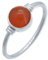 mantraroma Silber Ring Damen 925 mit Stein Karneol Edelstein orange schlicht modern