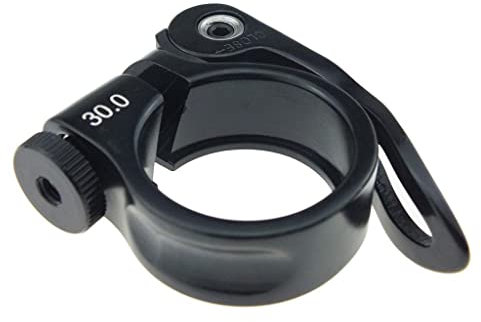 CUTICATE Aluminum Alloy Seatpost Clamp - Quick Release Cycling MTB Bicycle Seat Clamp- 30mm Diameter Bike Parts - Black