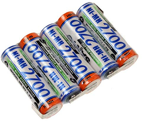Panasonic Lot de 5 piles AA HR-3U Mignon 6 V 2700 mAh