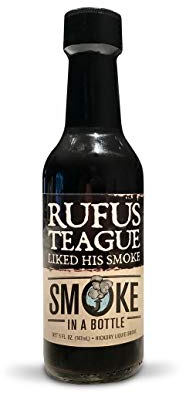 Rufus Teague Smoke in a Bottle, Hickory Liquid Smoke, Hickory-Rauch-Aroma, rauchig-süßer Geschmack, Flüssigrauch für Marinaden, Saucen & Grillgerichte – Rauchiges Aroma für Veganer, BBQ & Grillsaucen