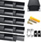 Chesbung LED Streifen Profil U Form, 10X1m Leisten Profil Aluminium Kanal Schwarz, Eckprofil für LED-Streifen (1-12mm), Indirekte Beleuchtung Decke Mit Diffusoren