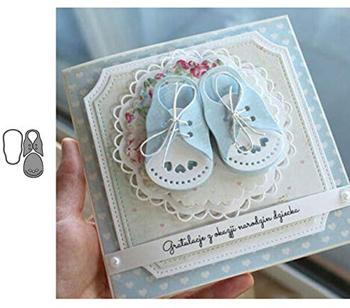 YunTrip Stanzformen für Kartenherstellung, Babyschuhe, Metallstanzschablonen für DIY Scrapbooking, Fotoalbum, Papier, dekoratives Handwerk für Grußkarten/Einladungen