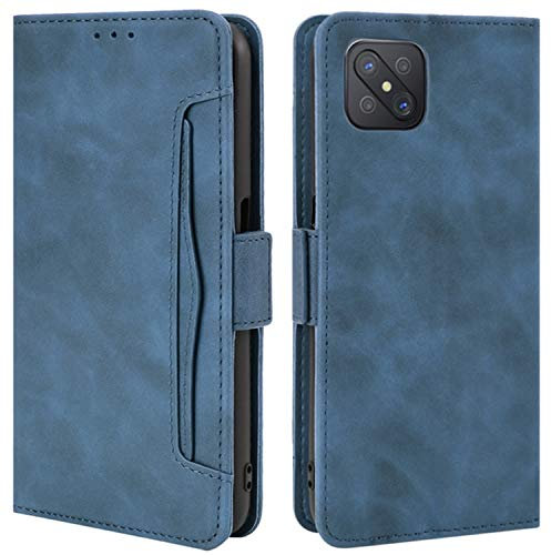 HualuBro Handyhülle für Oppo Reno4 Z 5G / Reno 4Z 5G Hülle Leder, Flip Case Cover Stoßfest Klapphülle Handytasche LederHülle Schutzhülle für Oppo Reno4 Z 5G Tasche (Blau)