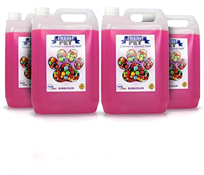 FRESH PET CLEANER DISINFECTANT KENNEL/CATTERY PRE FILLED 5L x 4 (Bubblegum)