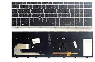 Pcprice Tastiera Originale per HP ELITEBOOK 850 G5 RETROILLUMINATA Frame Silver