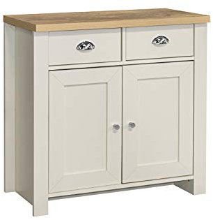 Birlea Highgate 2 Door 2 Drawer Sideboard Cream & Oak Effect