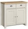 Birlea Highgate 2 Door 2 Drawer Sideboard Cream & Oak Effect