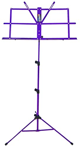 keepdrum MUS2 FL Notenständer Violett Flieder + Tasche + 2 Stück Magnete Lila