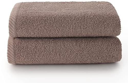 Top Towel - Plus - Große Badetücher - Badezimmerhandtücher - 2 Hand- oder Waschbeckenhandtücher - 50x100 cm - 100 % Baumwolle - Nerz