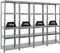 PROREGAL Mega Deal 4er-Sparset Metallregal Steel Eagle 180x60x40cm Fachlast 130kg Verzinkt Schwerlastregal, Küchenregal, Kellerregal, Steckregal, Garagenregal, Lagerregal