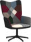 vidaXL Relaxsessel, Sessel Drehbar mit Stahlgestell, Relaxstuhl Polsterstuhl mit Armlehne, Fernsehsessel Polstersessel Wohnzimmer, Patchwork Stoff