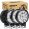 RIGIDON 4 Pcs Auto rund scheinwerfer, 3.2 Zoll mini 42W Spot Strahler offroad beleuchtung für SUV ATV Traktor LKW 4x4, 6000K Weiß led nebelscheinwerfer, arbeitsscheinwerfer, led arbeitslicht