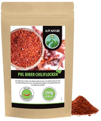 Alpi Nature Pul Biber 250g, Hojuelas de Guindilla, Hojuelas de Chile Pul Biber, Chiles Triturados