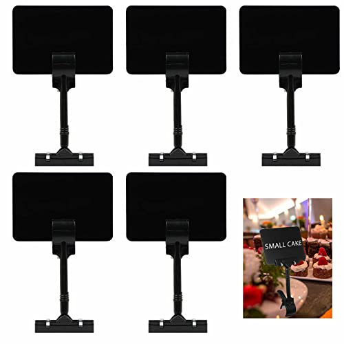 Schildhalter Schild Clip Preisschilder Preishalter - Display Klammer Ständer mit Doppelseitige Wiederverwendbar Preisauszeichnung für Restaurant Obst Shop Promotions Supermärkten, 5 Stück