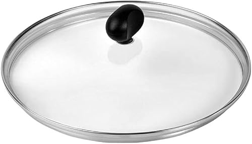 Lagostina, Couvercle pour casseroles en verre, avec valve pour déversement vapeur et bord en acier, lavable au lave-vaisselle, poignée confortable, diamètre 20 cm