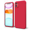 oakxco for iPhone 11 Phone Case Liquid Silicone, Cute Thin Slim Soft Rubber TPU Plain Smooth Gel Cover for Women Girl Aesthetic Design, Matte Solid Protective & Shockproof Bumper Grip, Red