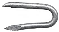 siwitec Stahlkrampen verzinkt 3,1 x 31 mm, 1 kg, Krampen mit schräg geschnittenen Spitzen, U-Nägel, Netzklammer