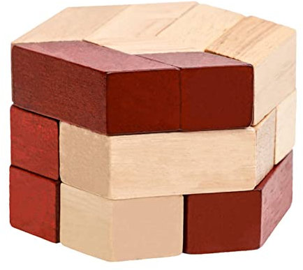 LOSOO Sechseck Holzpuzzle, Sechseckige Holzbausteine, Pädagogik, Lernspielzeug, Geschenke, Studenten, Gastgeschenke, Schulklassenzimmer-Preise