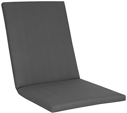 KETTtex EXKLUSIV Auflage Mittellehner Anthrazit I Gartenstuhl Polster 109x50x4cm I KTH2 Sitzauflage weich & strapazierfähig I langlebige Stuhlauflage pflegeleicht I Dessin 8867