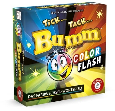 Piatnik Tick Tack Bumm - Color Flash: 30 Jahre Tick Tack Bumm - Hier in Dieser Ausgabe mit Einer farbwechselnden und tickenden Bombe, Weiß