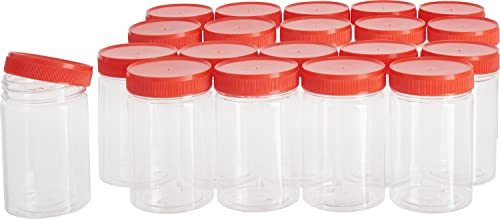 VBS XXL 20er-Pack Kunststoffdosen mit Schraubdeckel 200ml Dosen Vorratsdosen Plastikdosen Vorratsbehälter
