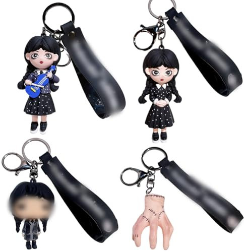 Ropniik 4PCS keyring, Cartoon Schlüsselbund Karikatur Schlüsselanhänger Handtaschenanhänger Karikatur-Auto-kleine Geschenk-Schlüsselanhänger Rucksack Kleiner Anhänger aus pvc