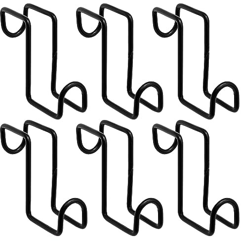CADUFUELLY 4 Inch Tack Hook, Over Rail Bridle Hooks Heavy Duty Horse Water Bucke, Horse Stall Hooks for Fence Stables Cloakroom Garage (6PCS)