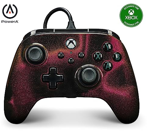 PowerA Advantage Wired Controller für Xbox Series X|S und Windows 10/11 - Sparkle, Gamepad, Schnurgebundener Videogamecontroller, Gaming Controller, USB-C, Geeignet für Xbox One, Offiziell lizensiert