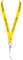ROLSELEY Personalisierbares Umhängeband mit aufgedrucktem Text (Schwarz/Silber) mit Sicherheitsverschluss - Gelbes Schlüsselband mit individuellem Text
