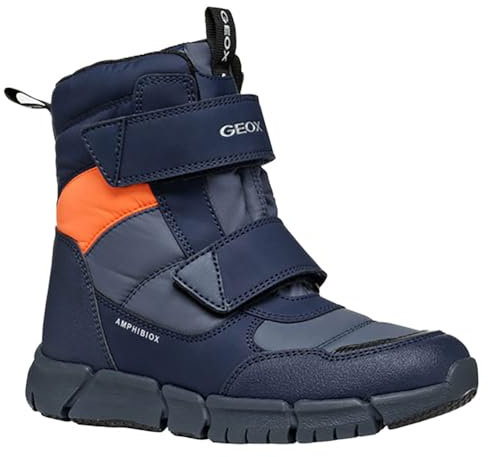 Geox J Flexyper Boy B Abx, Stivaletti Bambini e ragazzi, Avio Fluoorange, 38 EU