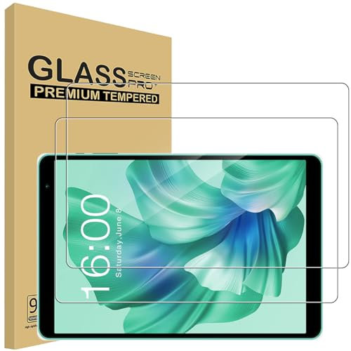 carinacoco 2 Pack Screen Protector for TECLAST P85T 8 inch, 9H Toughness Premium Shatterproof Scratch-Resistant Anti-Fingerprint No-Bubble HD Ultra Clear Tempered Glass Screen Protector
