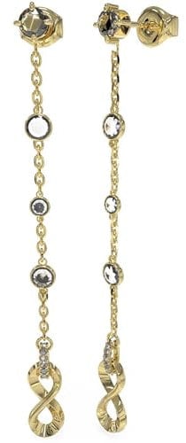 Damen-Ohrringe von Guess aus der Endless Dream Kollektion. Schmuck aus 90% Edelstahl - 10% Kristall, mit Gelbgold-Finish. Referenz: JUBE03_268JW_GL.