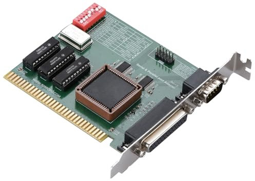 RS232 Erweiterungs-Leiterplatte, 2 Anschlüsse, serieller paralleler Anschluss, Erweiterungskarte, ISA COM1, COM2, LPT Karte, PC-Adapter