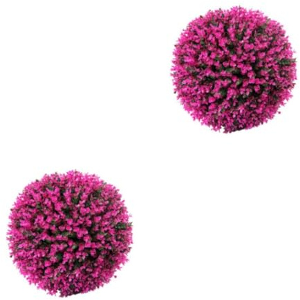 EIOLWJIEO 2 Set di Palline per topiaria per Piante Artificiali per Interni o Esterni Sfere Decorative in plastica Finta bosso di Lunga Durata Viola 30 cm, Viola 30 cm 2Insieme