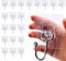 AOMEES Heavy-Duty 10kg Self-Adhesive Wall Hooks 20-Pack - Secure Hanging for Kitchen Utensils, Towels, Keys, Cups in Bathroom, Door & More