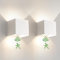 6W LED Wandleuchten mit Bewegungsmelder Weiß Wandlampe Innen 4000K Aussenlampe mit Bewegungsmelder Natürlweiss LED Wandleuchte Innen Rechteckig Verstellbar Abstrahlwinkel IP65Wandlampe Aussen 2 Stück