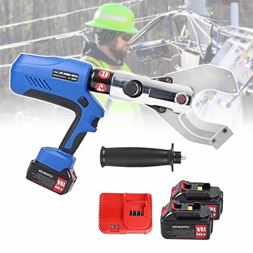 Charging Hydraulic Cable Cutter, 180KN/200KN Ratchet Cable Cutter Cable Shears for Cu/Al Cable, Electric Ratchet Cable Cutter Cut Armored Cable Effortlessly,EZ-120C