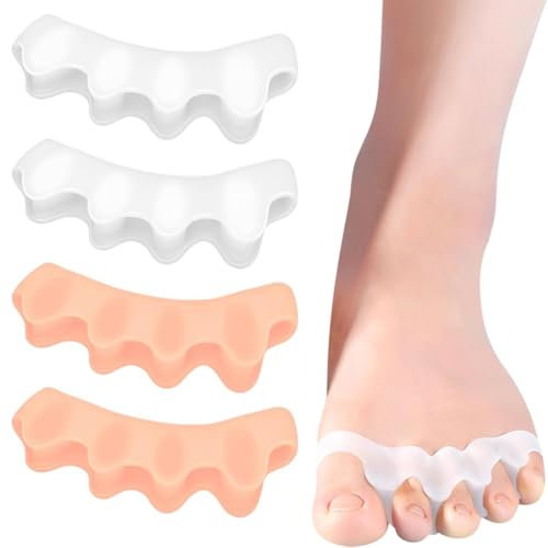 AORVYUI(4 pièces) Séparateur d'orteils, écarteur d'orteils pour les doigts chevauchants des hommes et des femmes, écarteur d'orteils pour redonner aux orteils leur forme d'origine