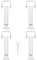 Pied de Lit Universel, Pieds pour Sommier à Lattes sans Perçage, Hauteur Réglable 18-30cm, U Largeur Interne 68mm, Design: Metallique Blanc, Rond ø 3.8cm, pour le Cadre Central sans Trou, Lot de 4