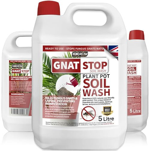 Gnat Stop - Soil Rinse | Fast-Acting Gnat Control for Indoor & Outdoor Plants | Safe, Natural Soil Treatment to Eliminate Fungus Gnats & Larvae | Easy-to-Use Plant Care Solution (1 Litre)