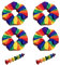 4 Regenbogen-Haargummis, 2 Regenbogen-Herz-Haarspangen, Mädchen-Haargummis, Regenbogen-Haargummis, Mädchen-Pferdeschwanz-Haargummis, Dekorative Haargummis